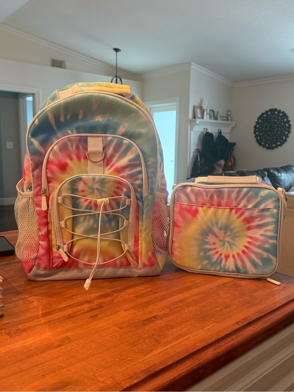 Tie-Dye Pottery Barn Teen Backpack and Lunchbox Set - Multicolor Spiral